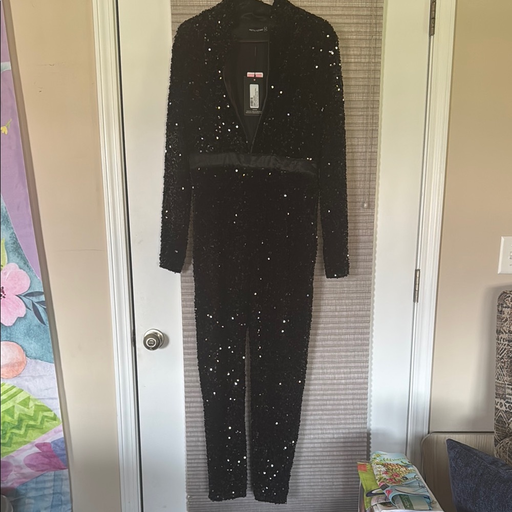 Black Sequin Jumpsuit